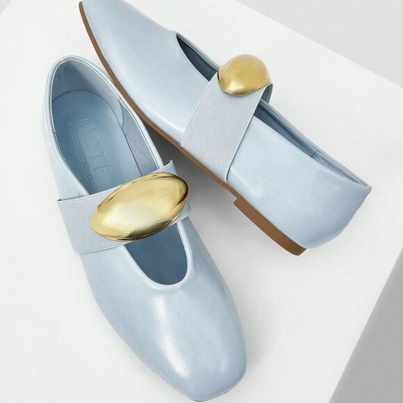 Baby Blue Casual Women's Flats - Picture 7 of 10